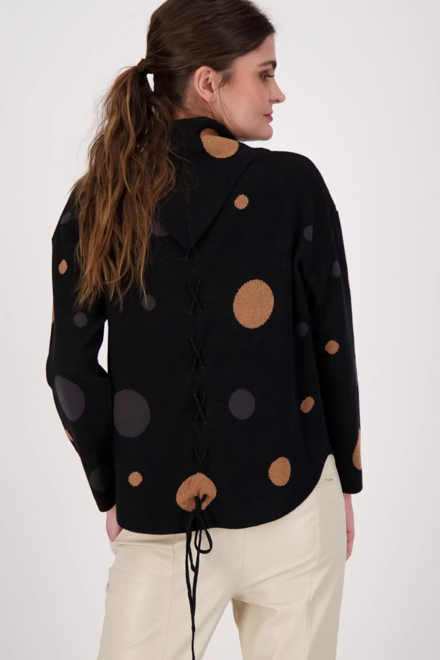 Spanner Jumpers & Knitwear*Polka Mock Neck Sweater - SP6