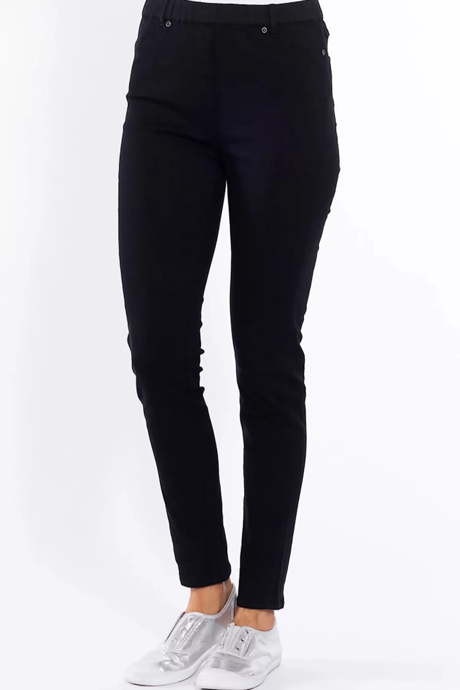 Cafe Latte Women's Jeans*Pull on Jean - Black - CL20