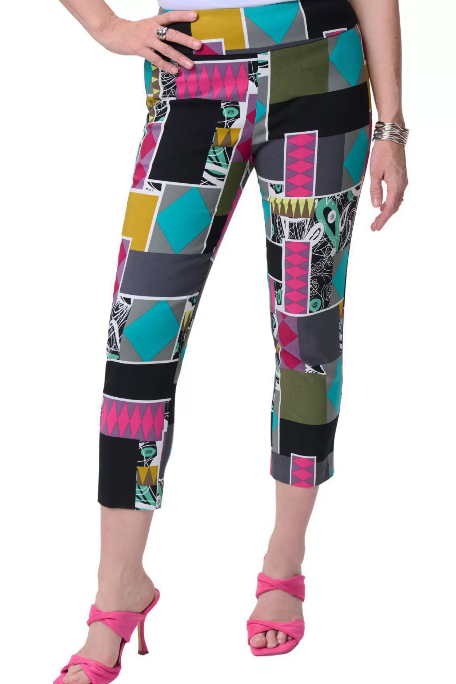 Joseph Ribkoff Ladies Pants*Retro Pant | Abstract | JR10