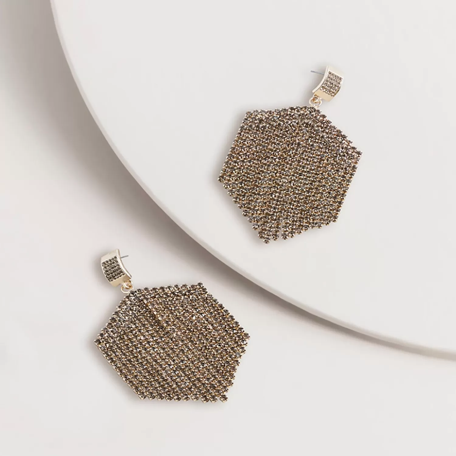 Spice Up Jewellery*Rhinestone Waterfall Earrings - Topaz - SM1