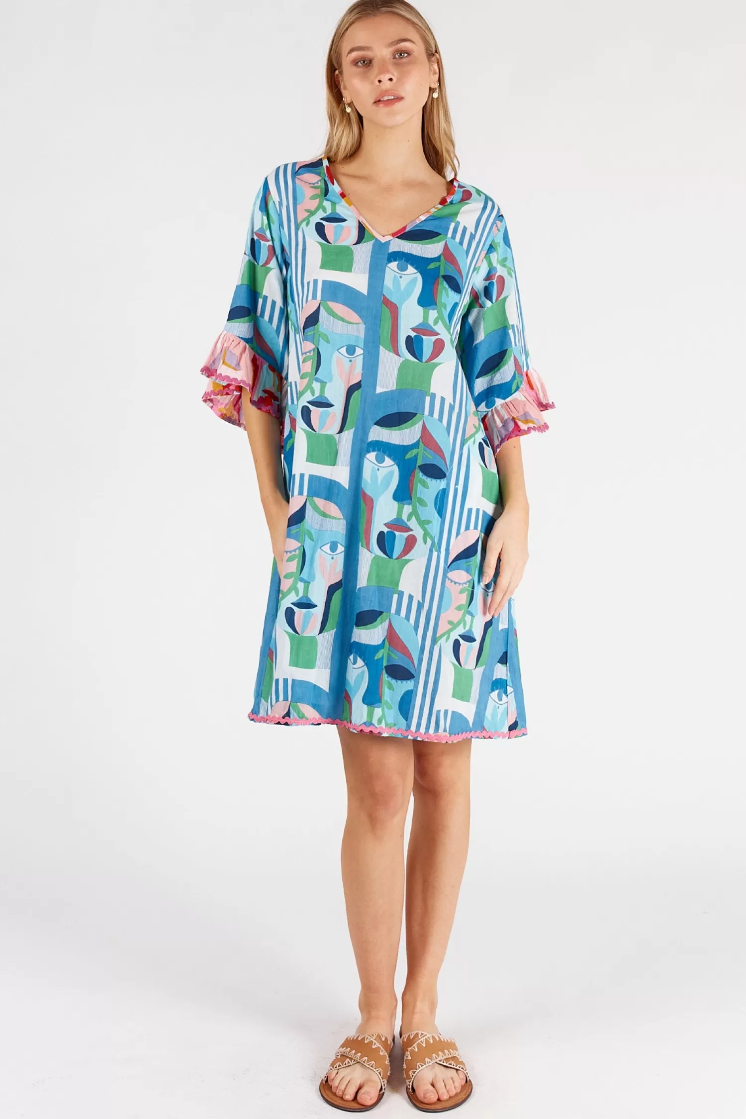 Lula Life Dresses*Rosalie Dress - Sky - LL35