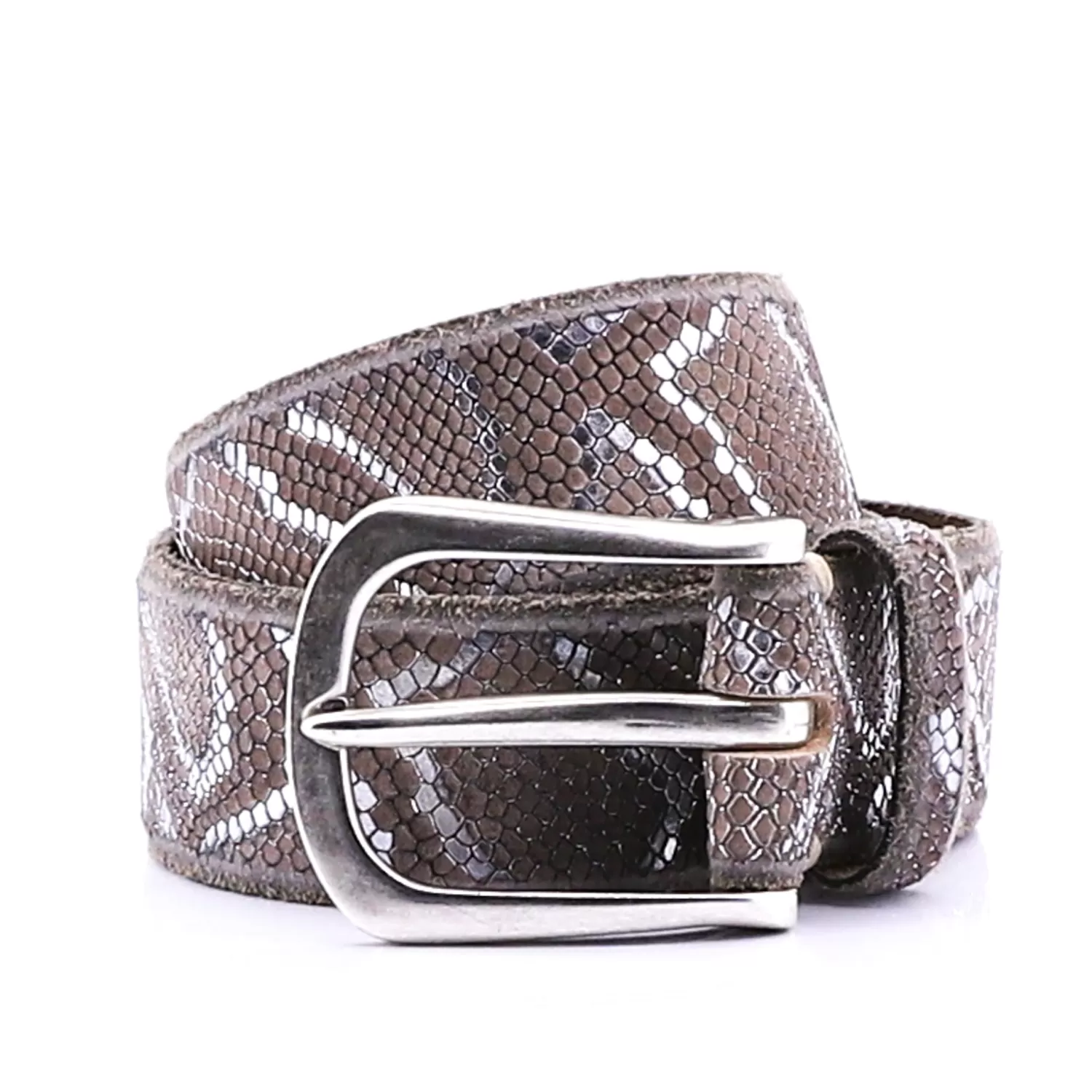 B Belt Belts*Sabia Belt - Brown Silver - BB5