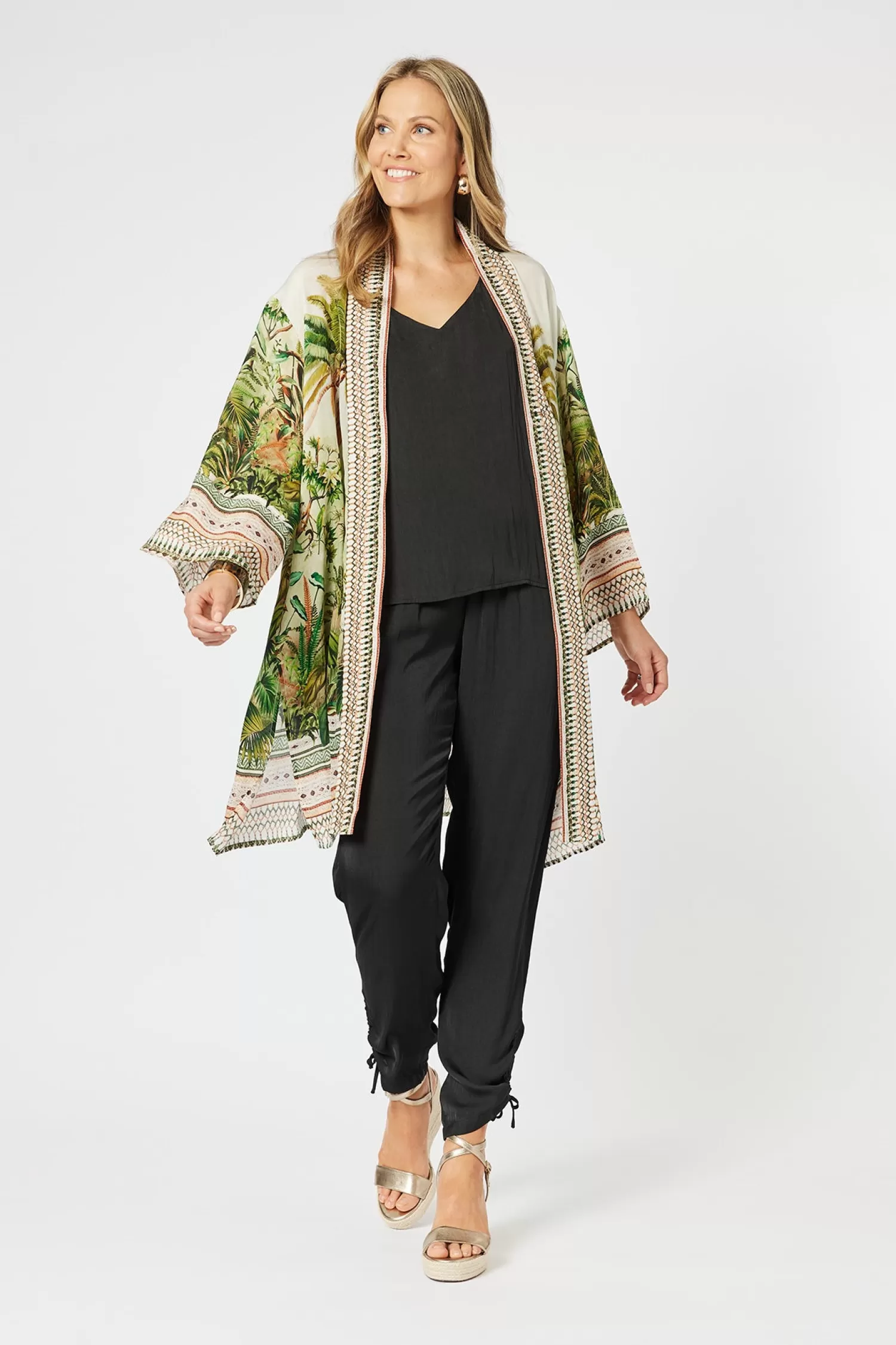 Hammock & Vine Coats & Jackets*San Paolo Kimono - Eden - HV9