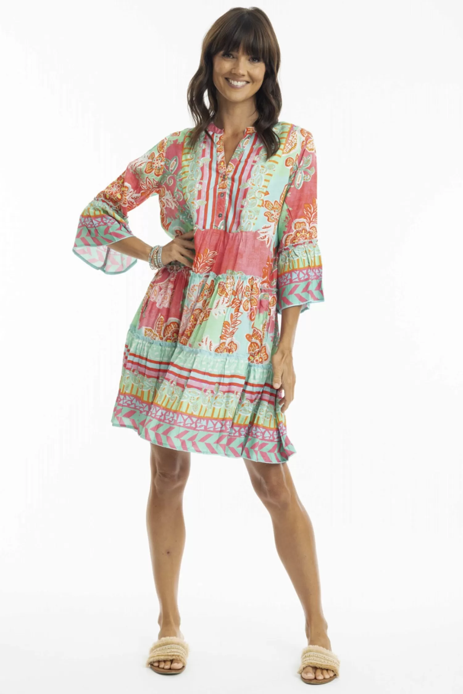 Escape by OQ Dresses*Sarah Layer Dress - Print - EP16
