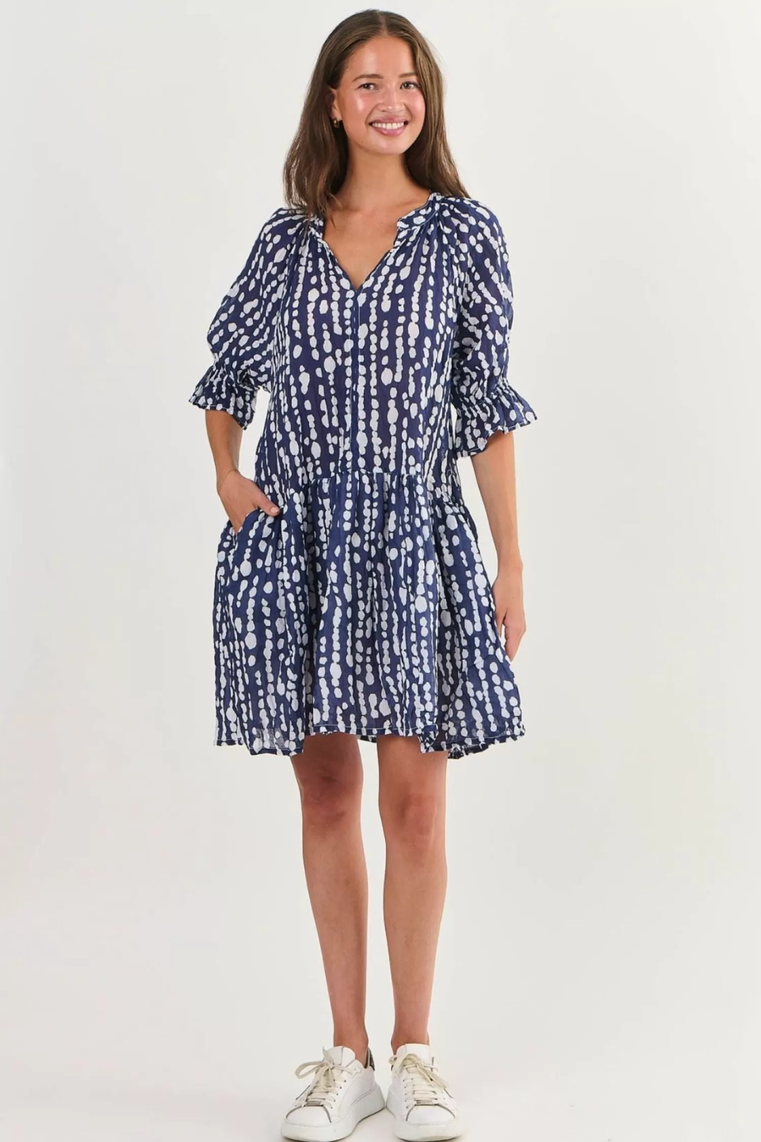 Namastai Dresses*Shelly Cotton Dress - Freshwater Pearl - N2