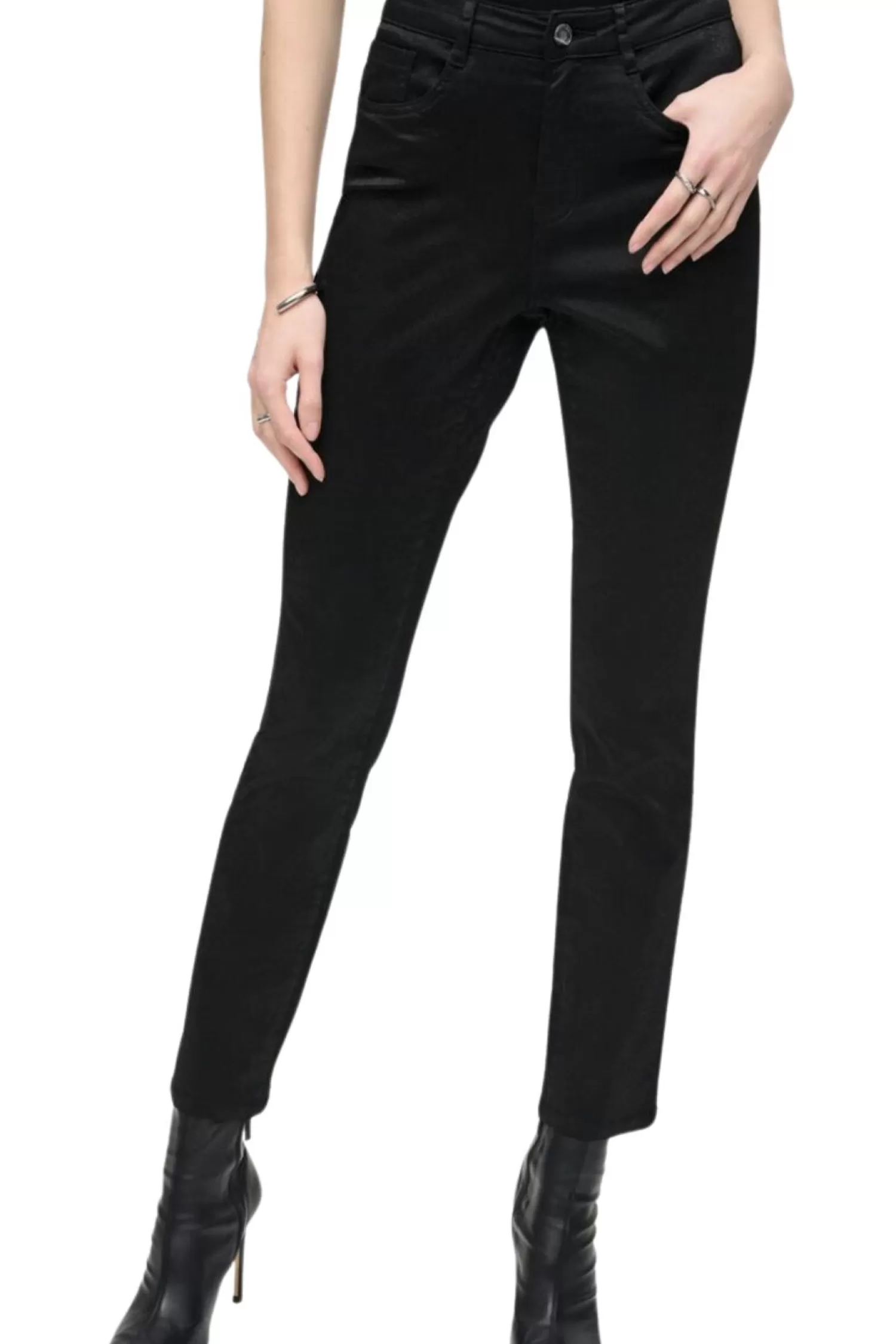 Joseph Ribkoff Ladies Pants*Shimmer Foil Pant - Black - JR18
