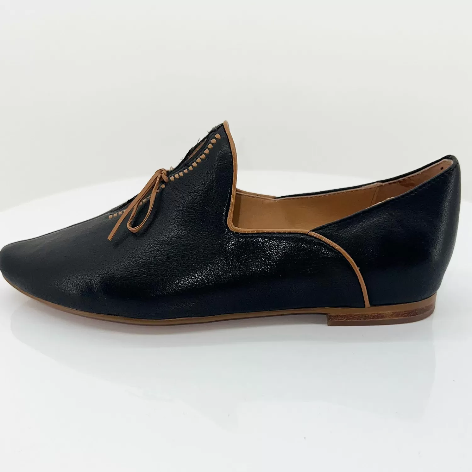 Top End Shoes Flats*Sommer Flats - Black & Tan - TE12