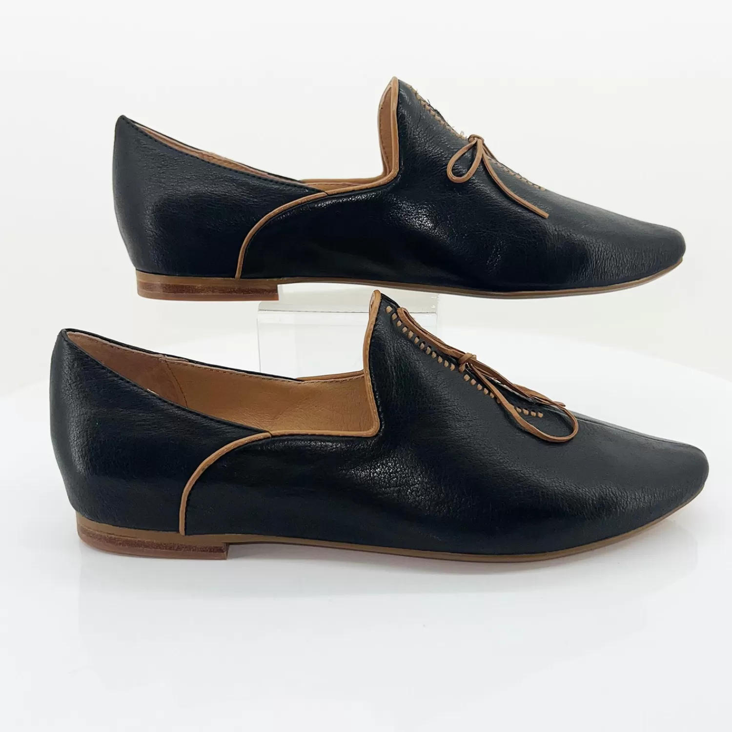 Top End Shoes Flats*Sommer Flats - Black & Tan - TE12