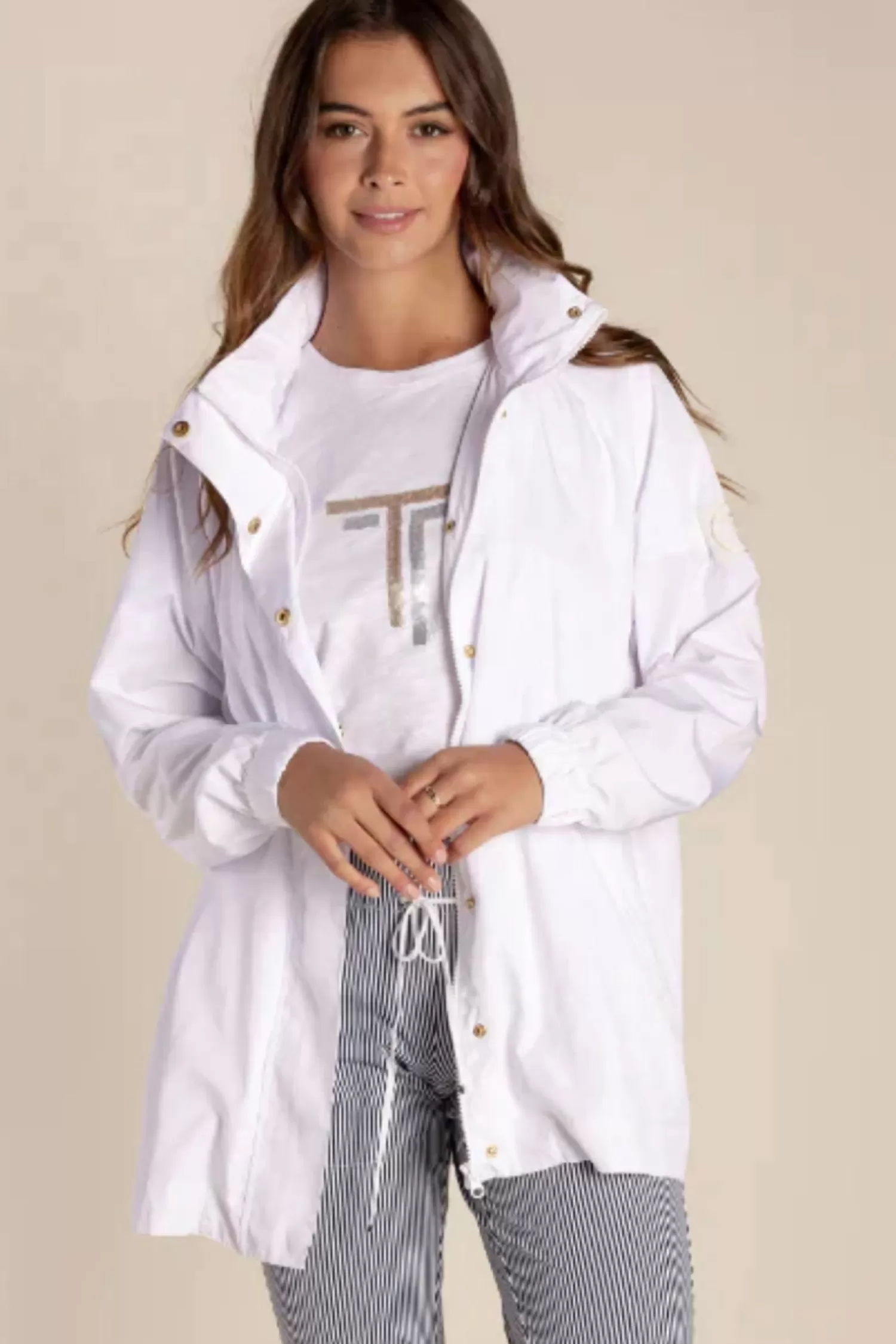 Two-T's Coats & Jackets*Spray Jacket - White - TT9