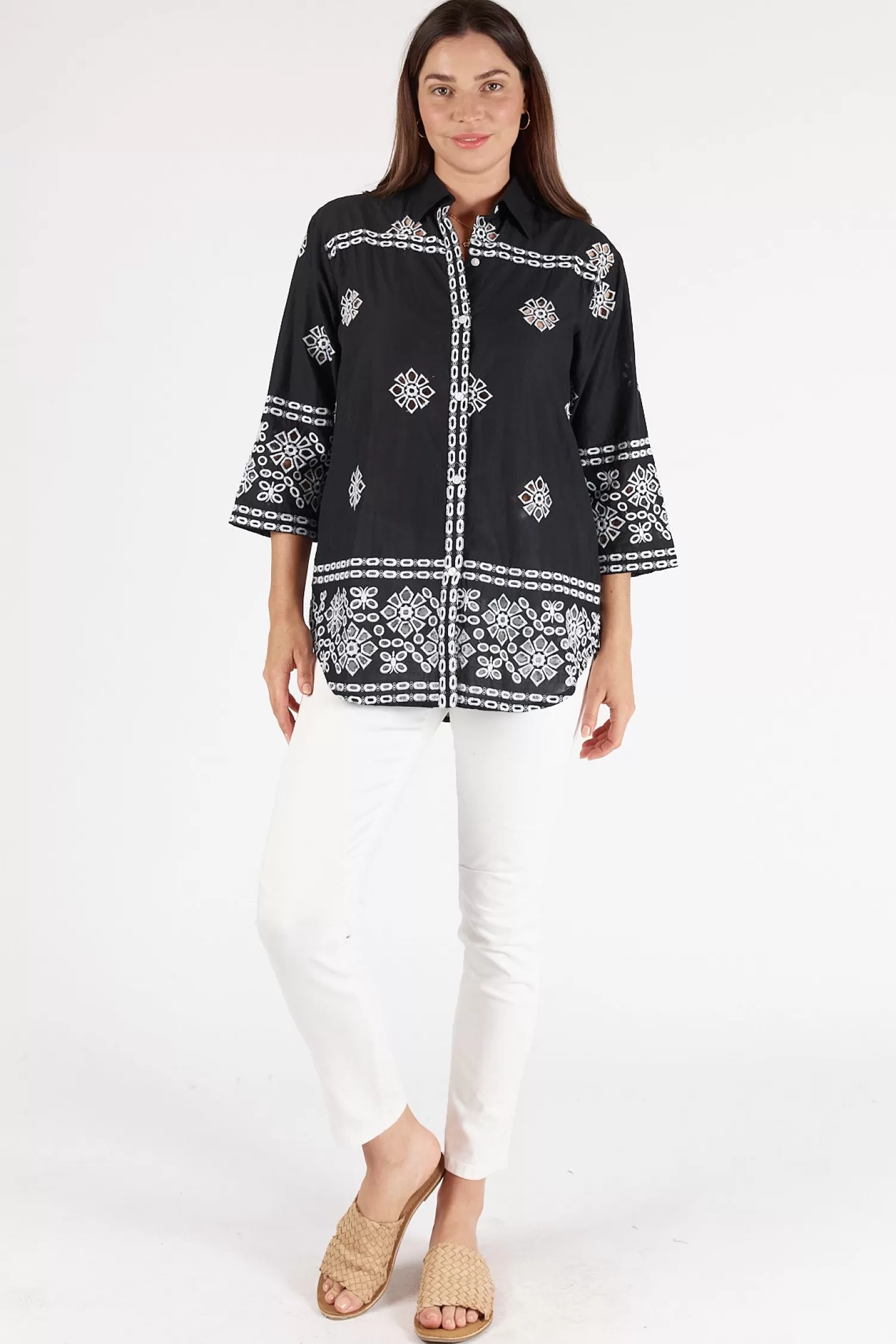 Lula Soul Shirts & Tops*St Lucia Shirt - Black - LS11
