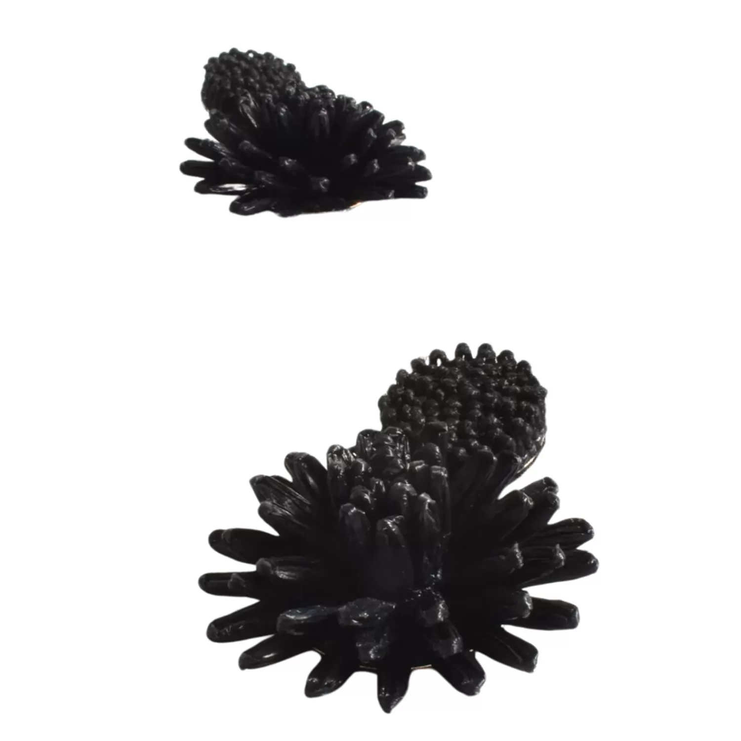 Adorne Jewellery*Statement Flower Earrings - Black - AD23