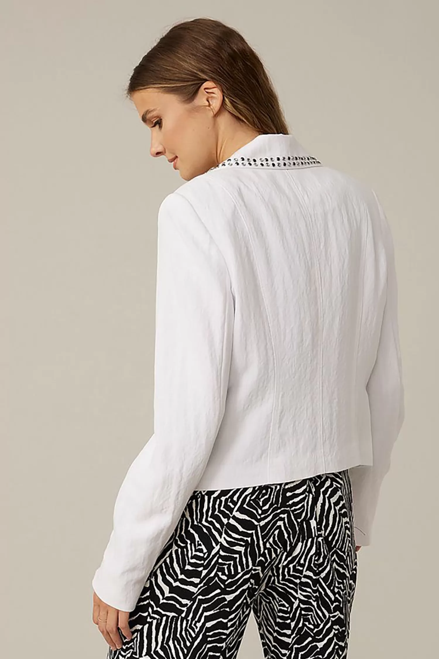 Joseph Ribkoff Coats & Jackets*Studded Jacket | White | JR13