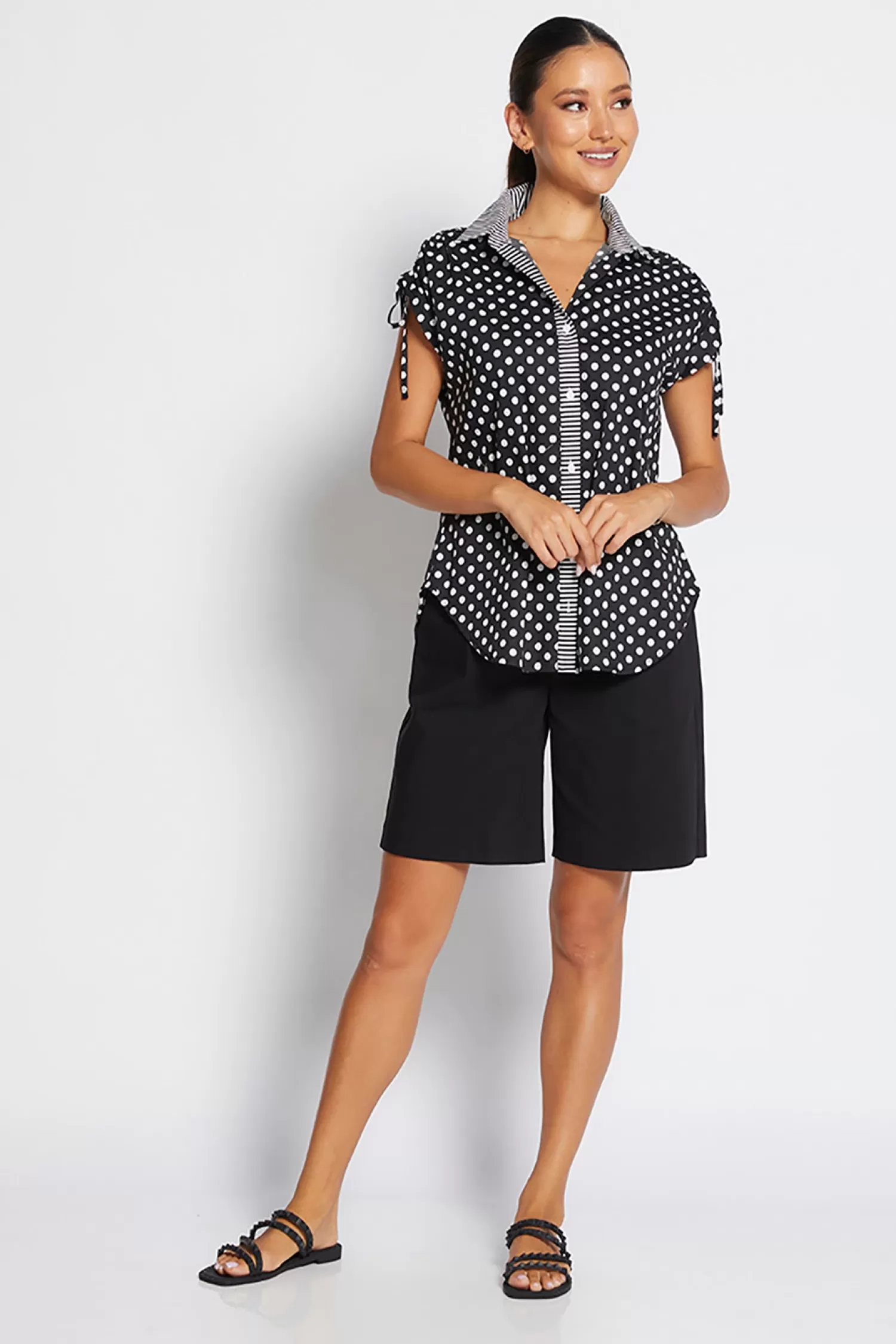 Philosophy Shirts & Tops*Tie Combo Blouse - Black - PH1