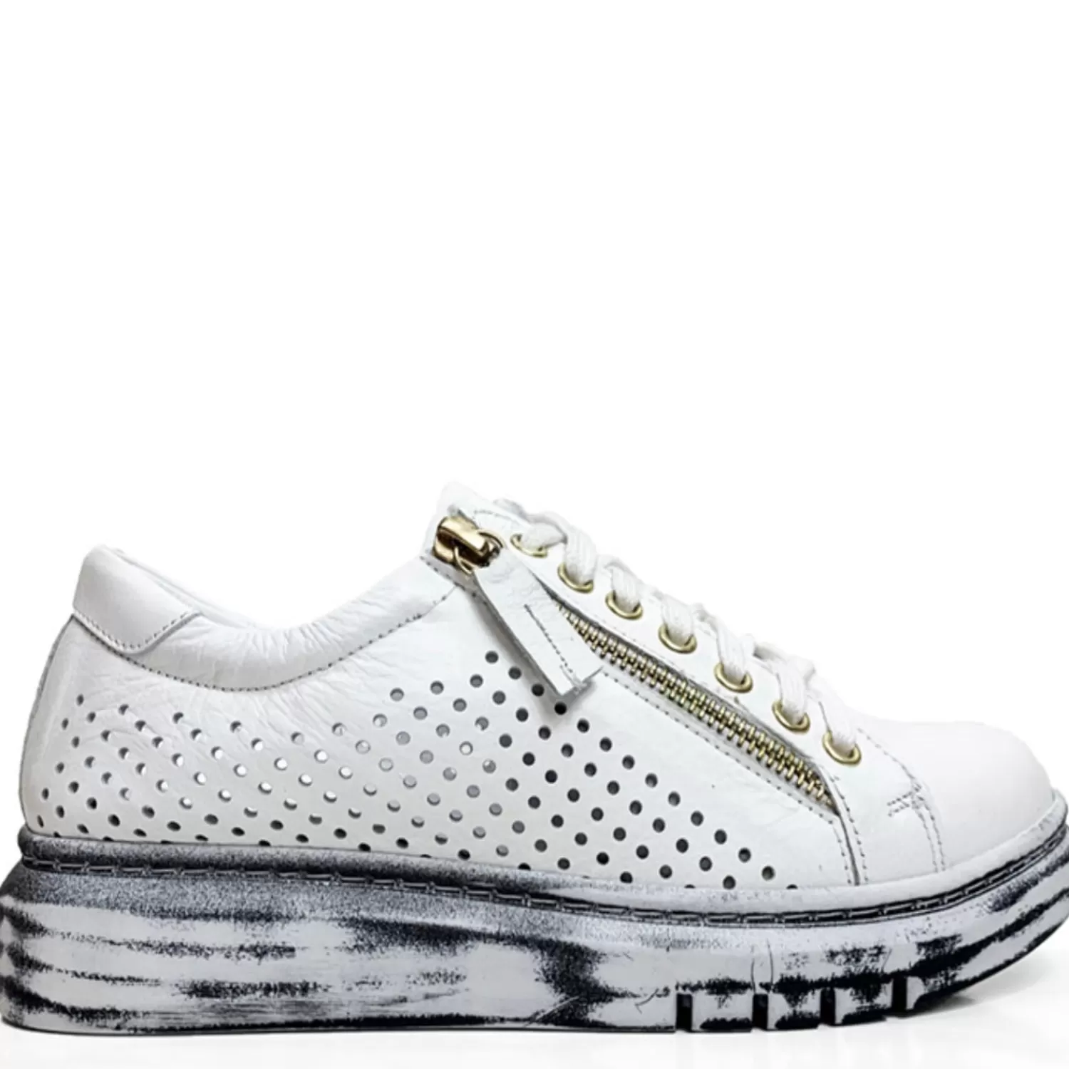 Rilassare Sneakers*Timor Sneaker - White & Gold - RS28