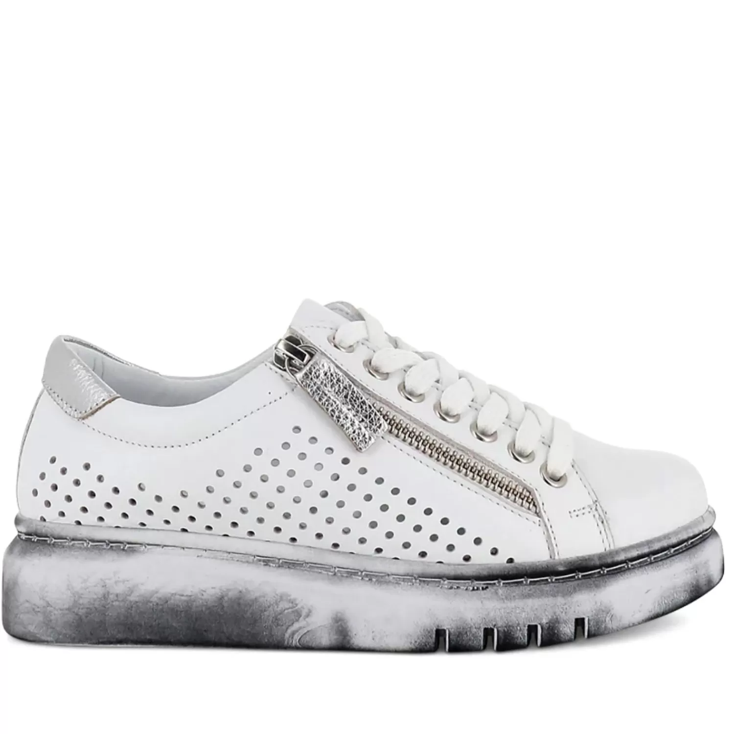 Rilassare Sneakers*Timor Sneaker - White & Silver - RS28