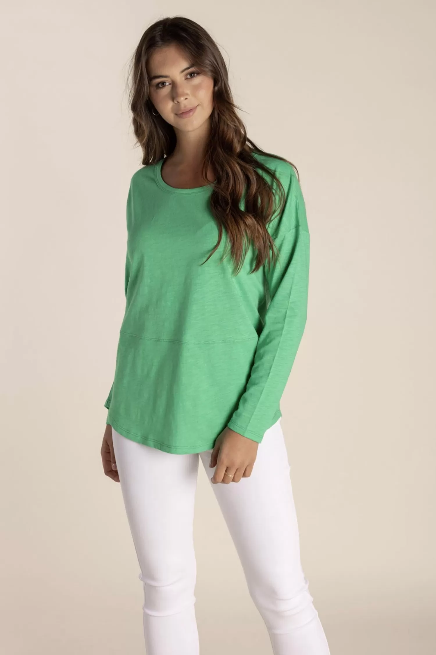 Two-T's Shirts & Tops*Tommy Long Sleeve Tee - Sea Green - TT16