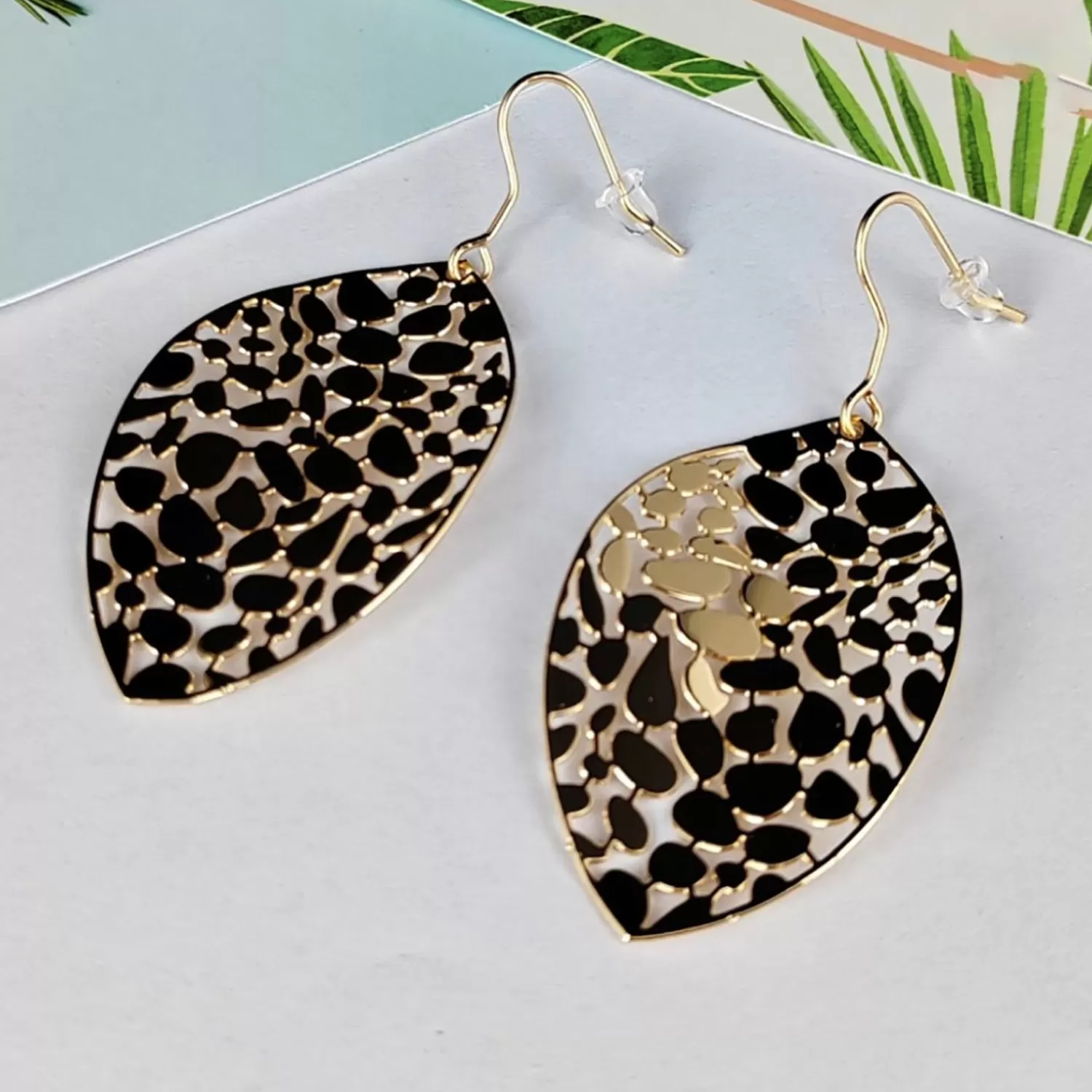 Spice Up Jewellery*Turned Leaf Rose Gold Earrings - SJ2
