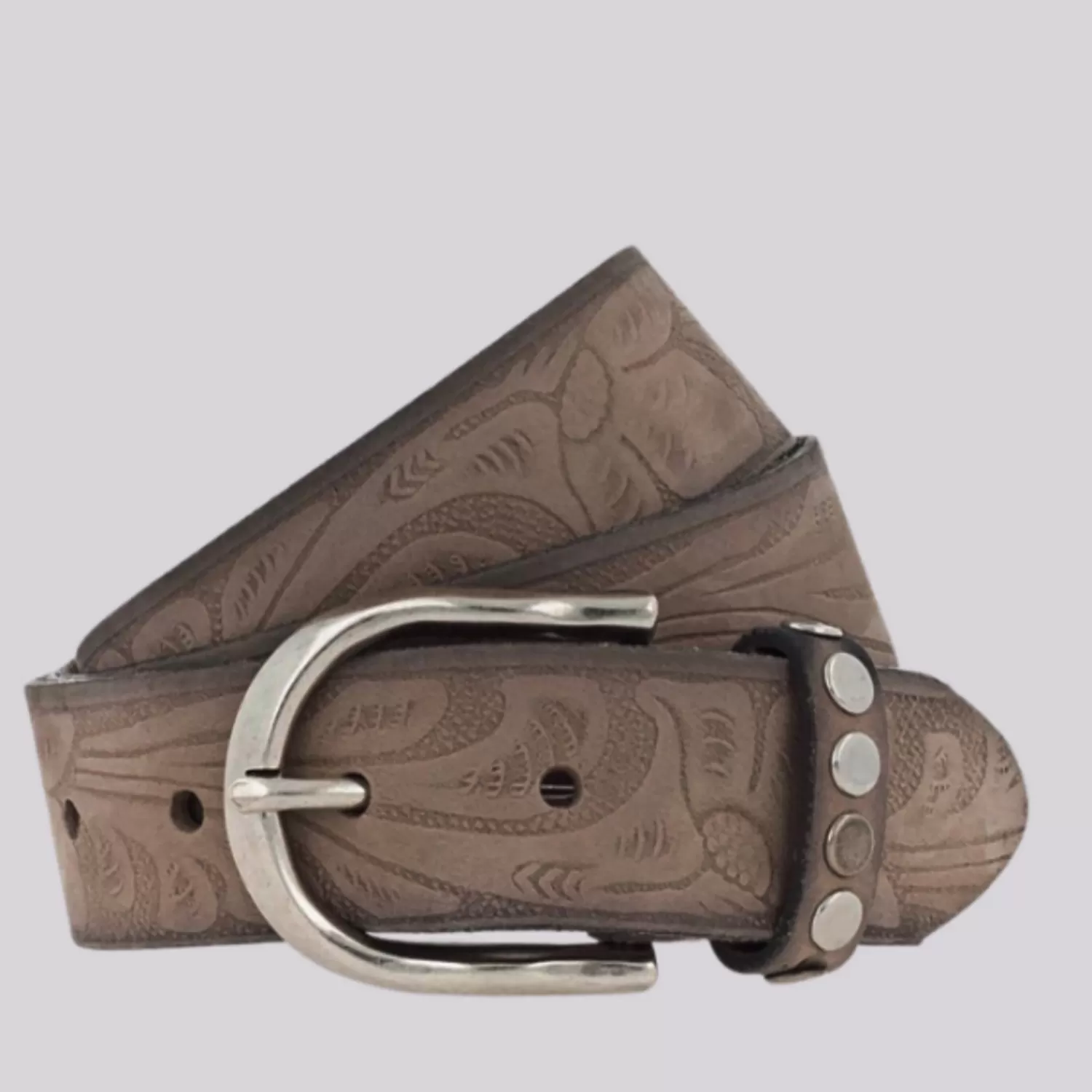 B Belt Belts*Wakanda Embossed Belt - Taupe - BB8