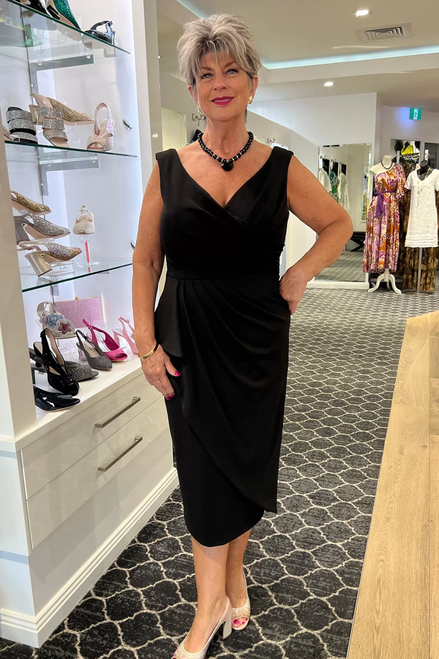 Zaliea Weddings & Events*Waterfall Style Dress | Black | Z7