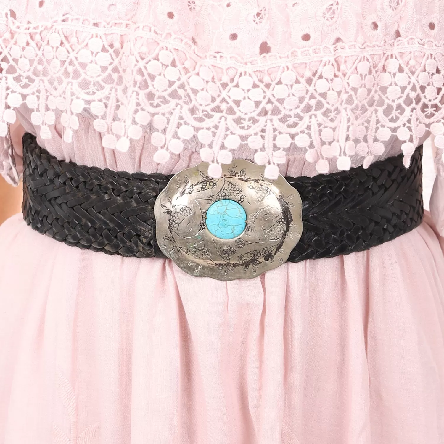 Miss June Belts*Western Styled Leather Belt | Black