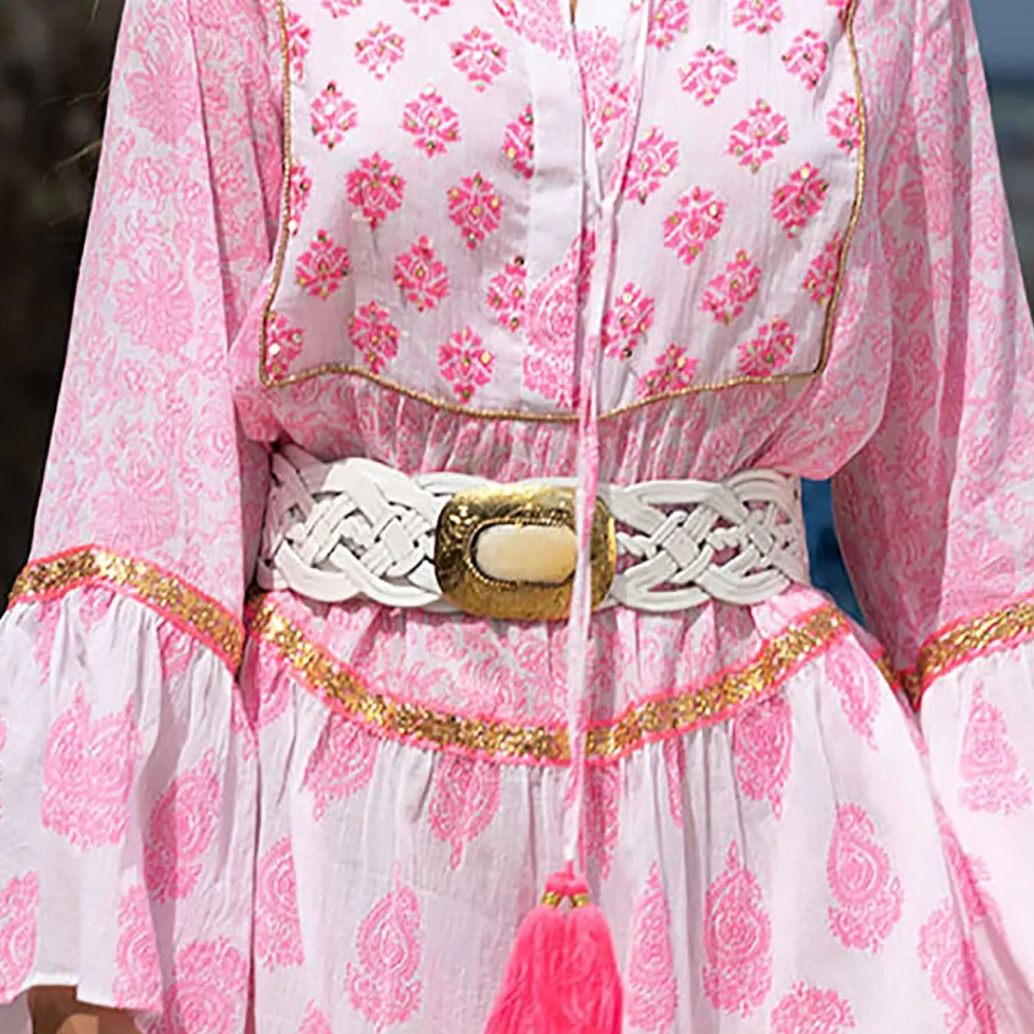 Miss June Belts*White Woven Belt - M55