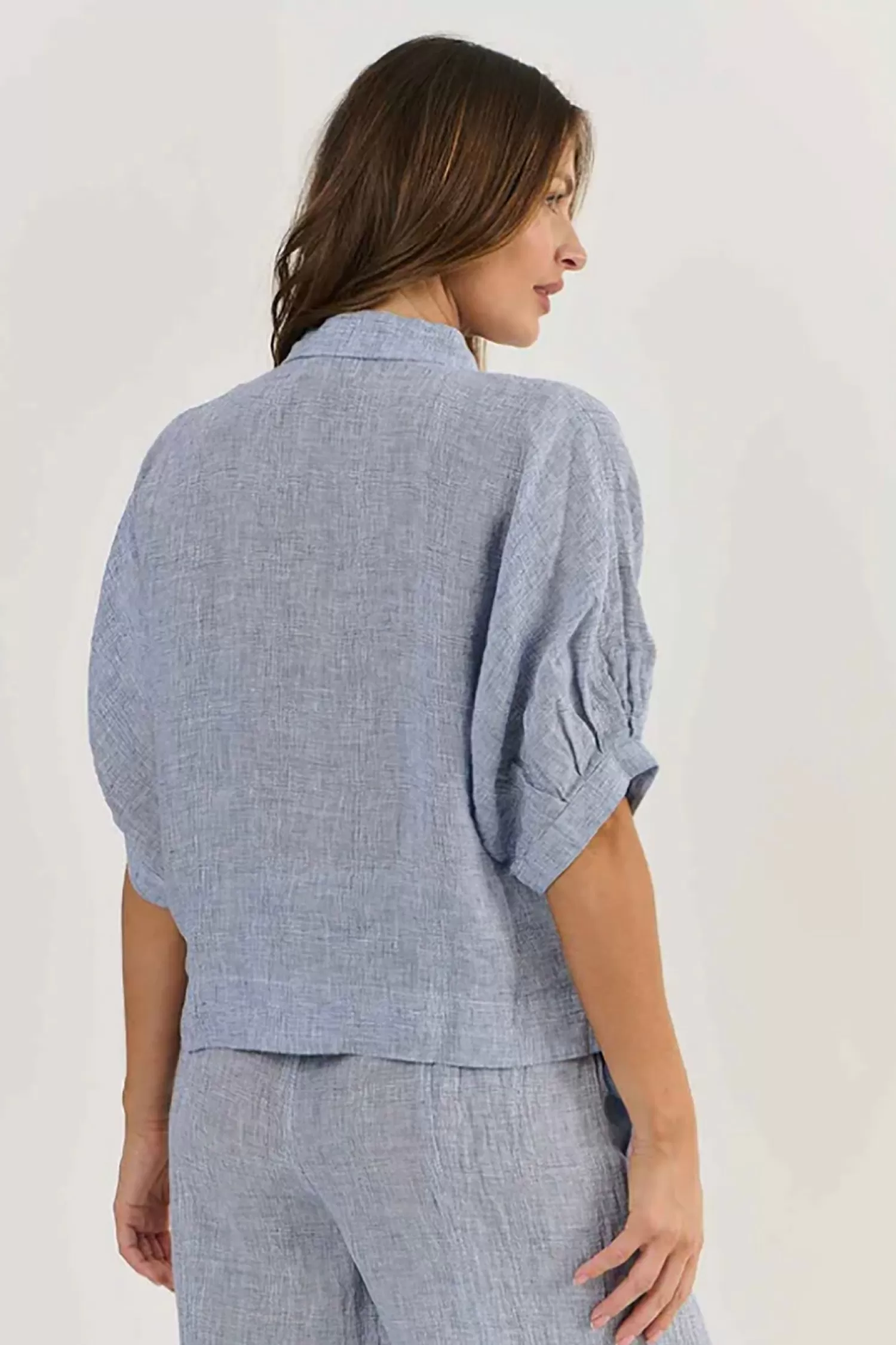 Naturals By O & J Shirts & Tops*Winona Linen Top - Delta Gauze - OJ20
