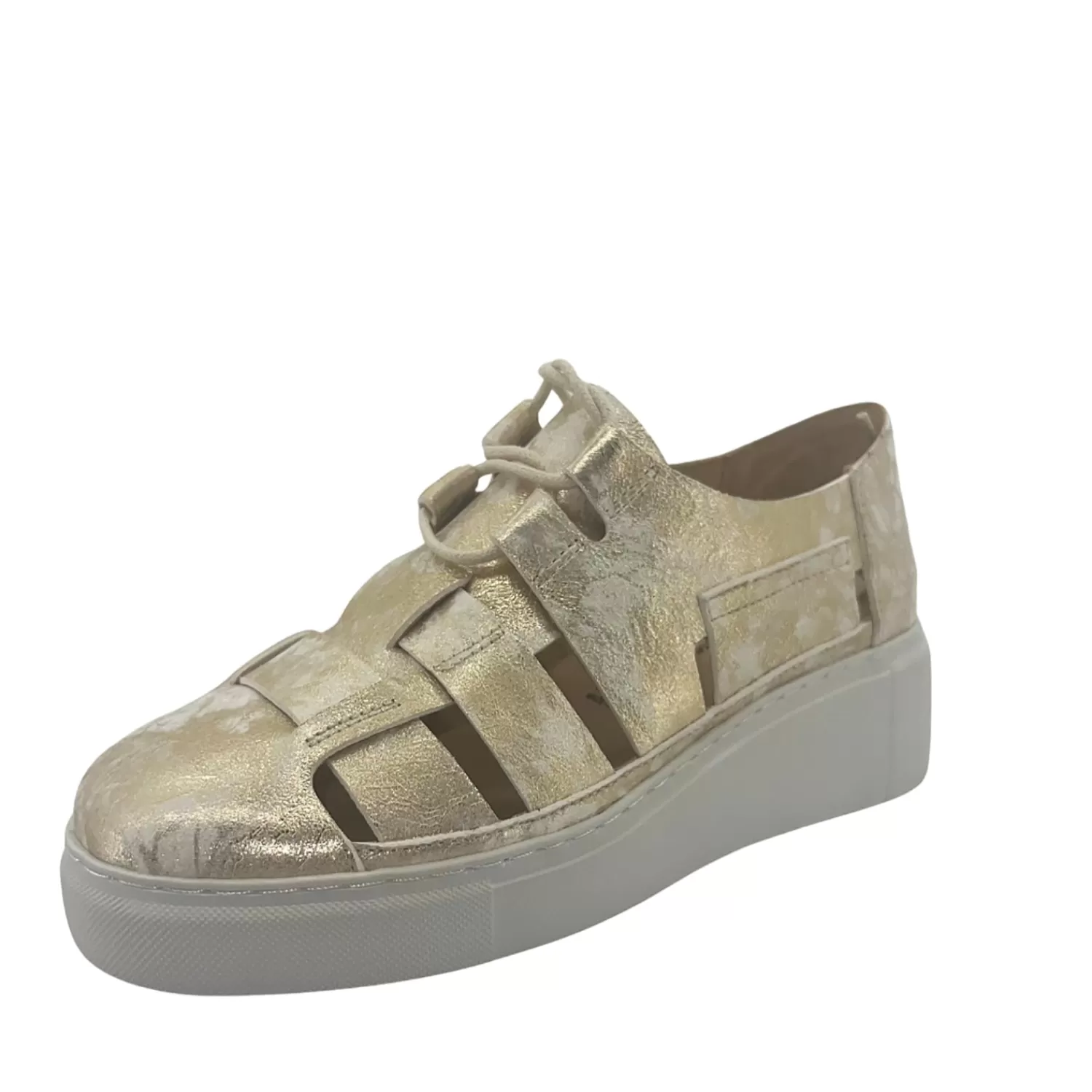 Django & Juliette Sneakers*Yao Metallic Sneaker - Washed Gold - DJ13