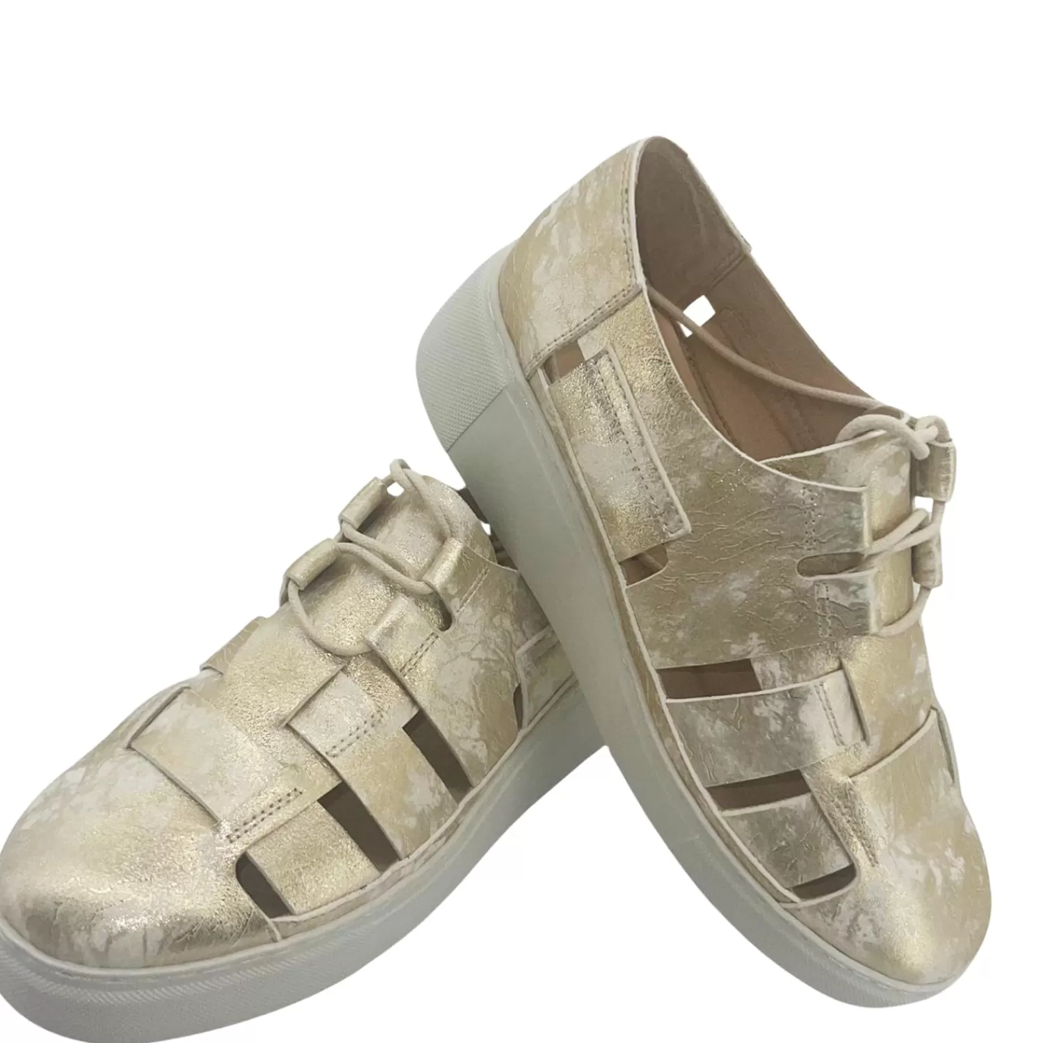 Django & Juliette Sneakers*Yao Metallic Sneaker - Washed Gold - DJ13
