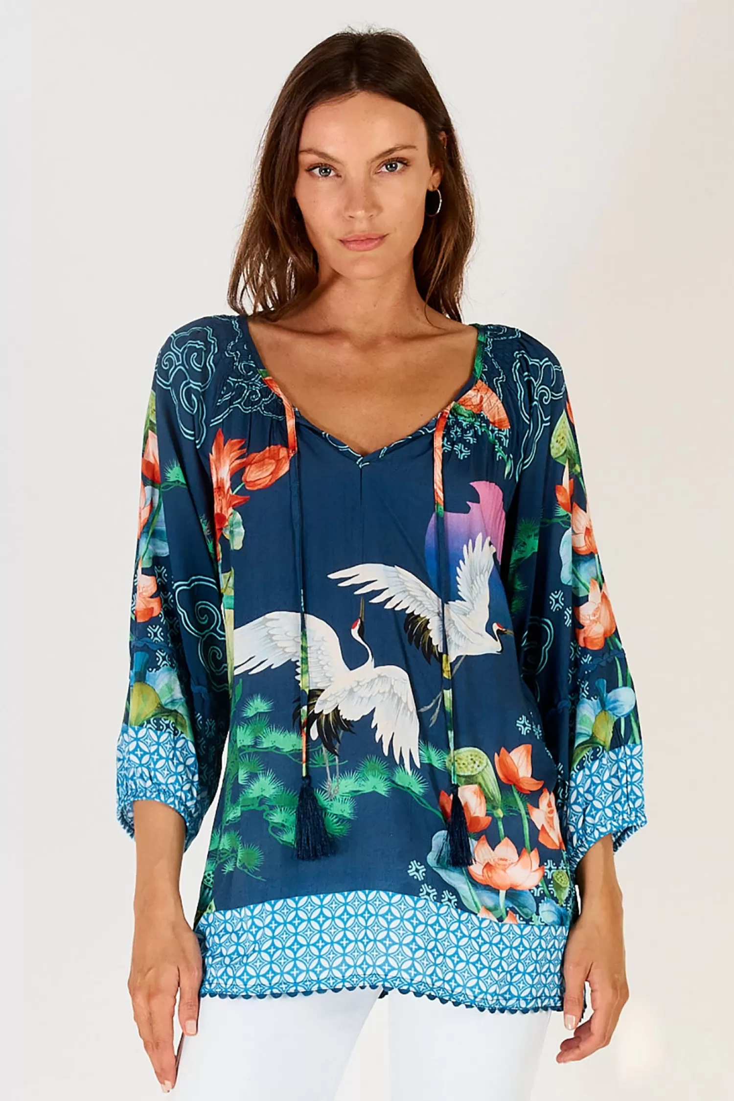 Lula Soul Shirts & Tops*Yoshiko Top - Navy - LS5