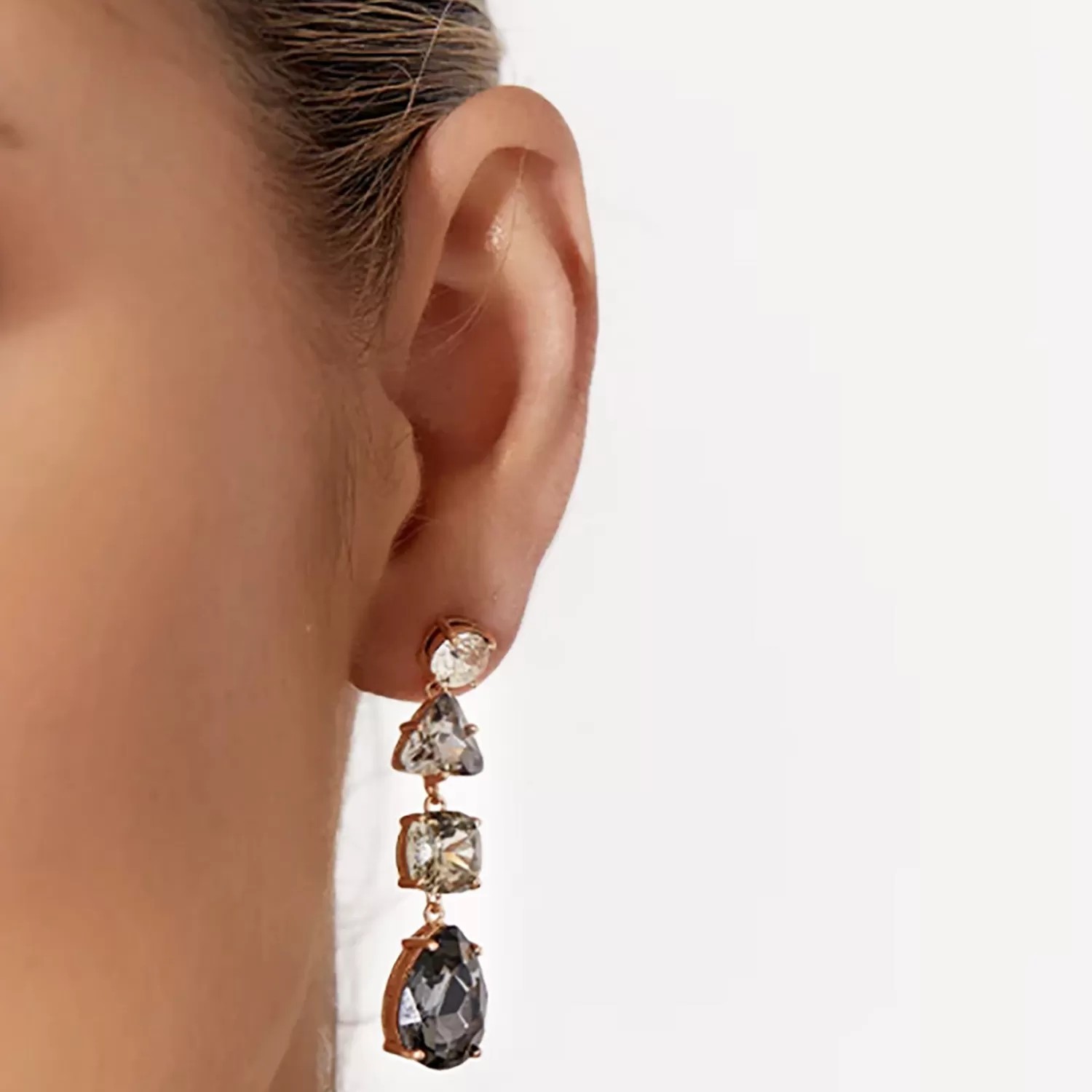 Adorne Jewellery*Zahra Statement Drop Earrings - Smoke/Multi - AD2