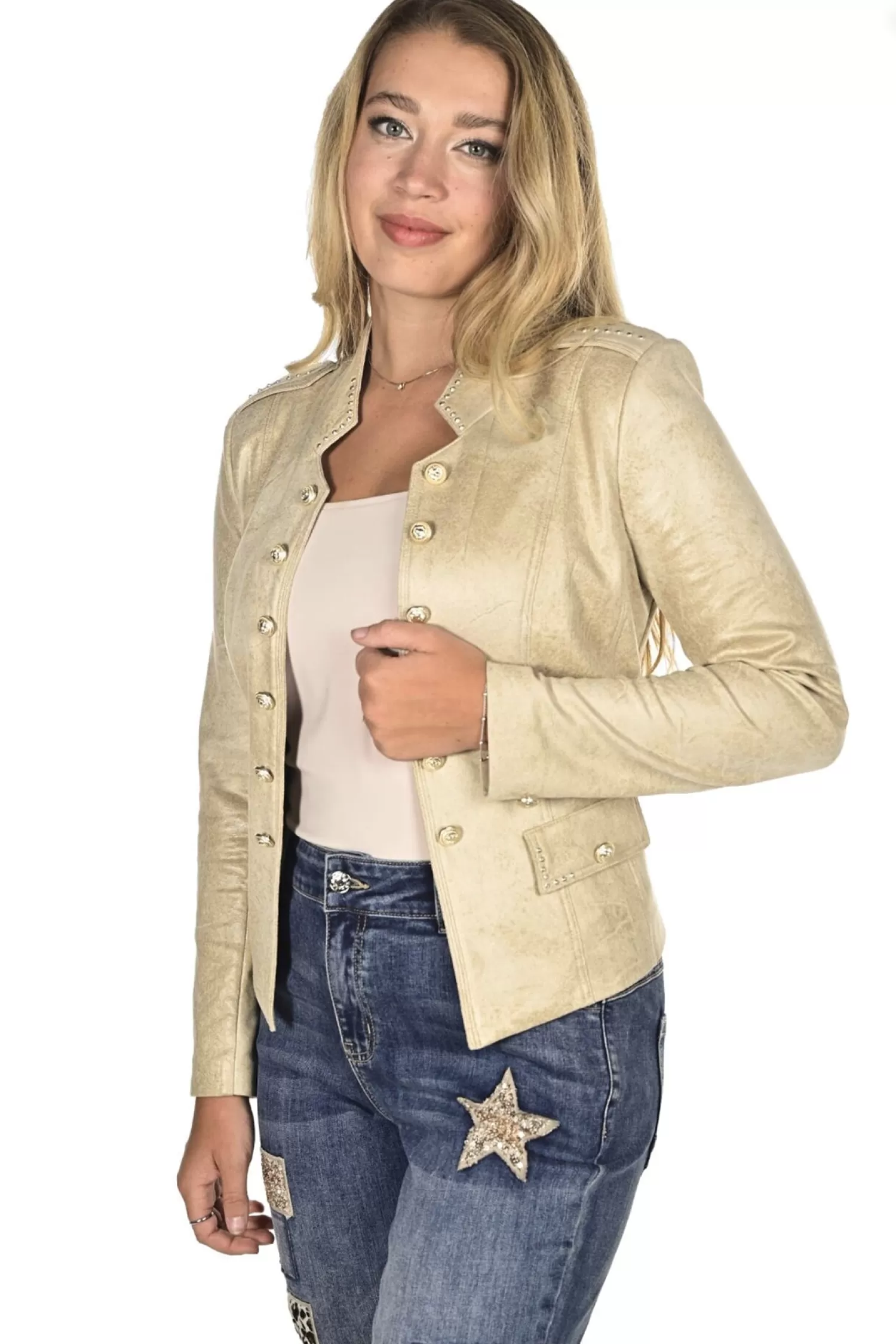 Frank Lyman Coats & Jackets*Zander Jacket - Champagne - FL31
