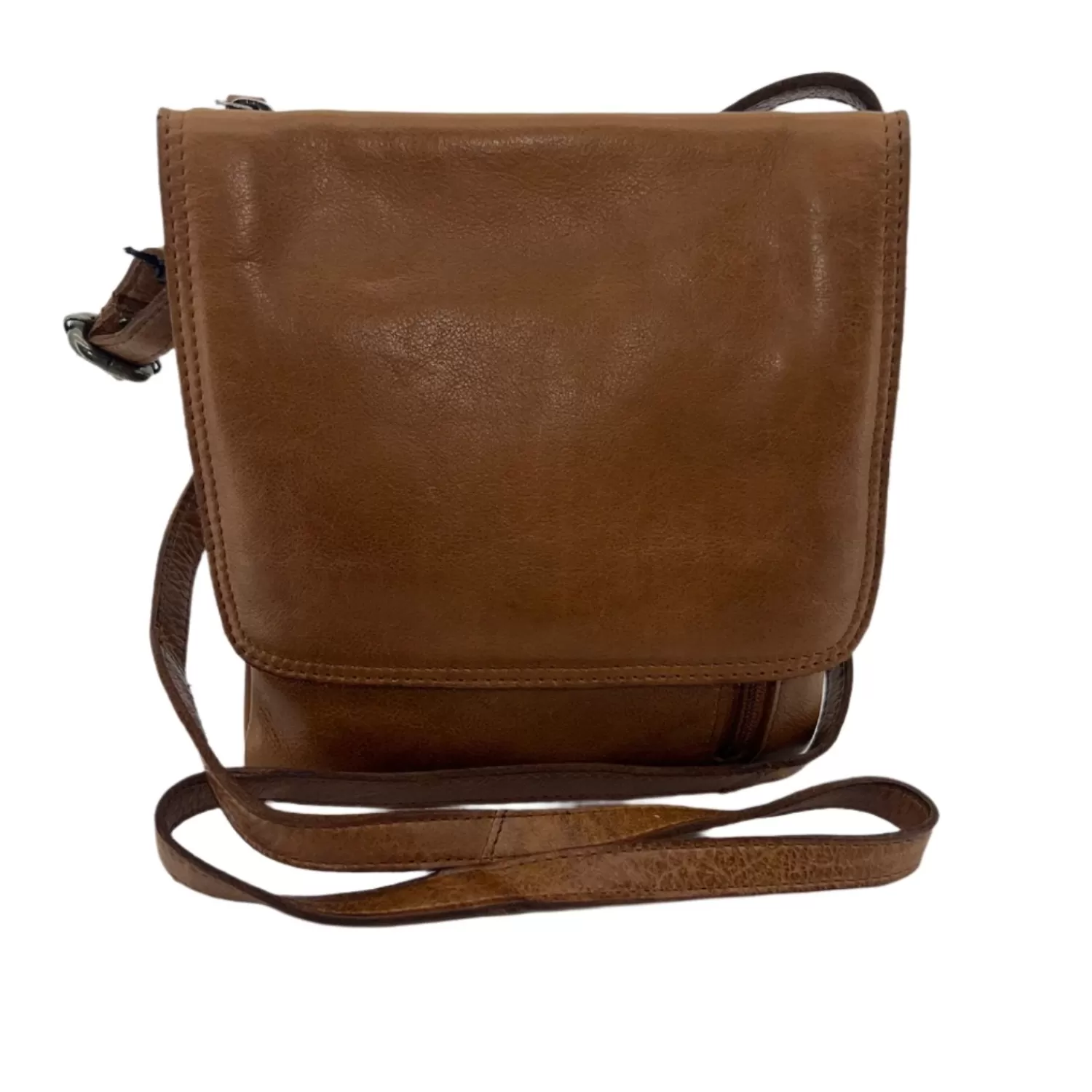 Modapelle Handbags*Zip Front Cross Over Bag - Tan - ML21